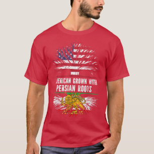 American Grown mit Persian Roots USA Flag Persia T-Shirt