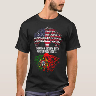 American Grown mit portugiesischer Roots USA Flag T-Shirt