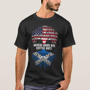 American Grown mit Scottish Roots USA Flag T-Shirt