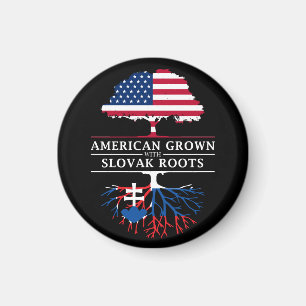 American Grown mit Slovak Roots Slovakia Design Magnet