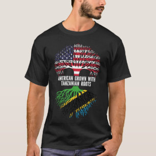 American Grown mit Tansanian Roots USA Flag T-Shirt