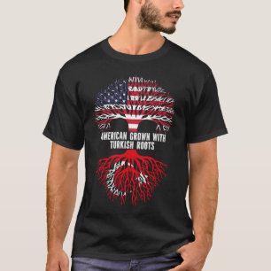 American Grown mit türkischer Roots USA Flag T-Shirt