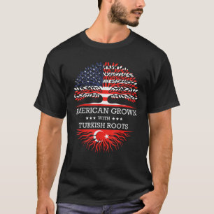 American Grown mit Turkish Roots USA Flag T Shirt
