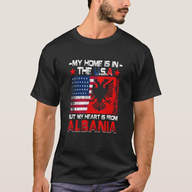 American Grown Patriot Albanian American from Alba T-Shirt (Vorderseite)
