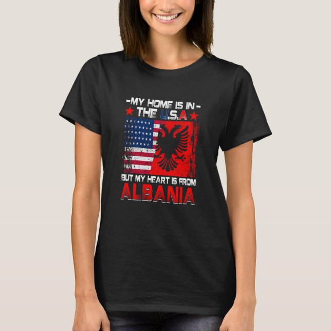 American Grown Patriot Albanian American from Alba T-Shirt (Vorderseite)