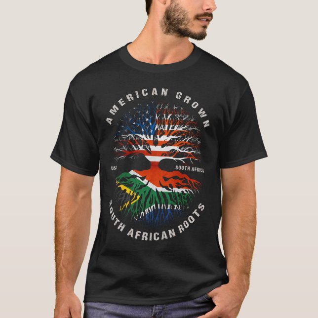 American Grown South African Roots South Africa Fl T-Shirt (Vorderseite)