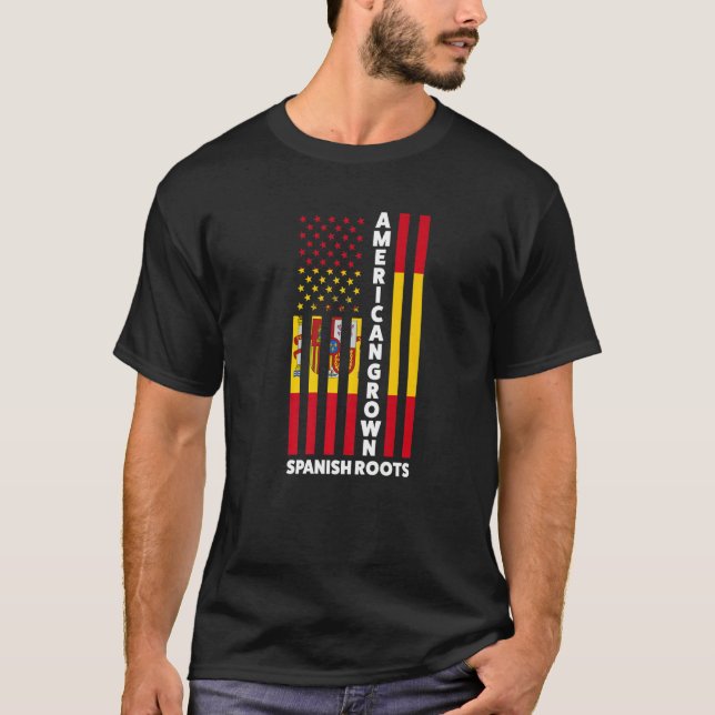 American Grown Spanish Roots Spain Spanish   T-Shirt (Vorderseite)