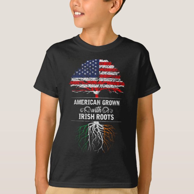 American Grown With Irish Roots 4th Of July Usa Fl T-Shirt (Vorderseite)