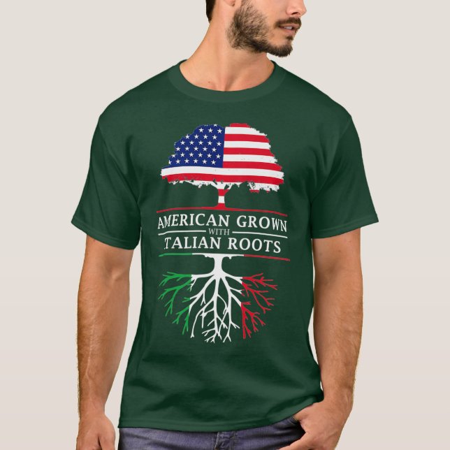 American Grown with Italian Roots  Italy Premium T-Shirt (Vorderseite)