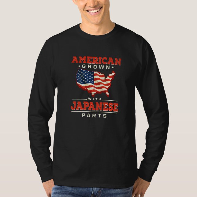 American Grown with Japanese Parts Patriotic Japan T-Shirt (Vorderseite)