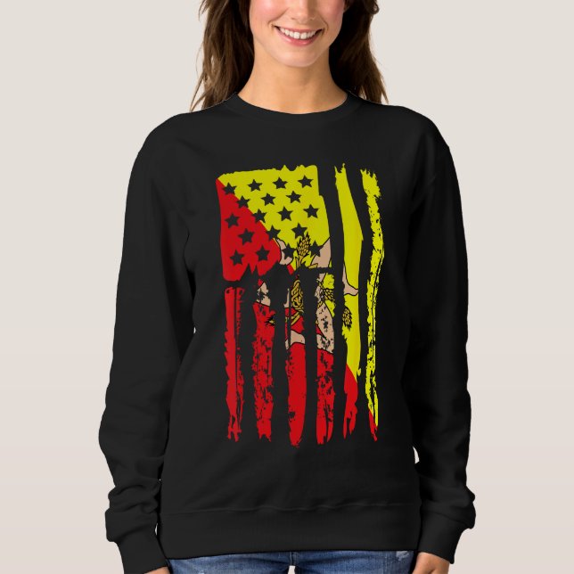 American Grown with Sicilian Roots  Sicily Malta 1 Sweatshirt (Vorderseite)