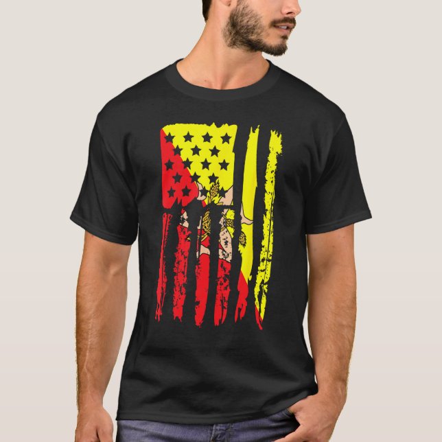 American Grown with Sicilian Roots  Sicily Malta 1 T-Shirt (Vorderseite)