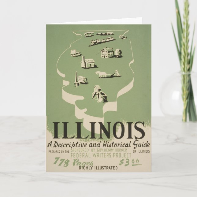 American Guide Series Volume on Illinois. Karte (Vorderseite)