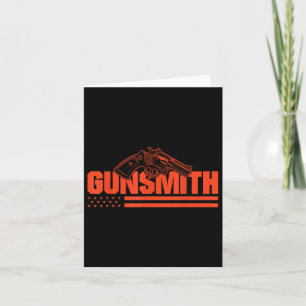 American Gunsmith Patriot Usa Flag Retro Style Gun Karte