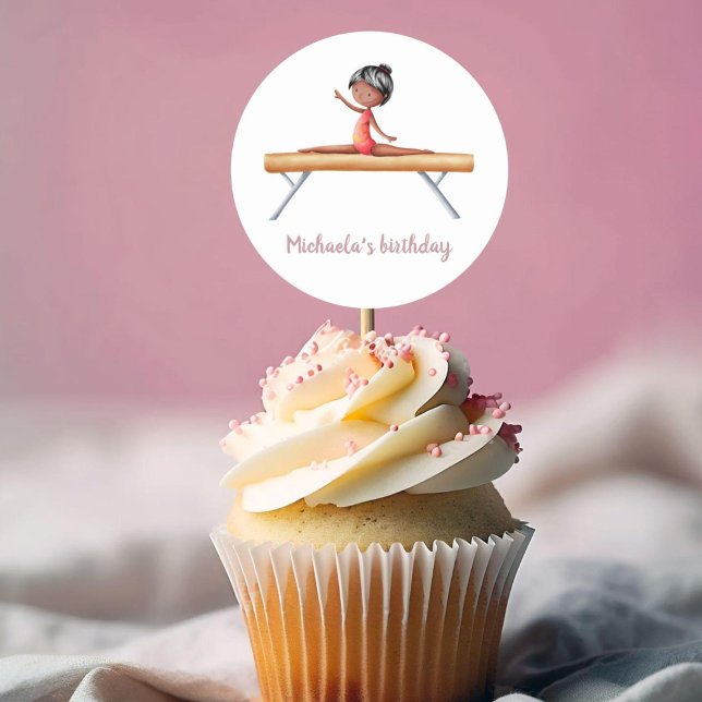 American Gymnastics Balance Beam Runder Aufkleber (Von Creator hochgeladen)