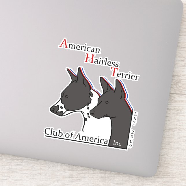 American Hairless Terrier Club of America Stickers Aufkleber (Detail)