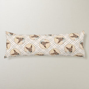 American Hairless Terrier Tan Painting Dog Art Seitenschläferkissen