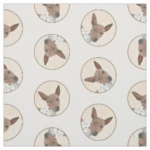 American Hairless Terrier Tan Painting Dog Art Stoff