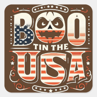 American Halloween Heritage Quadratischer Aufkleber