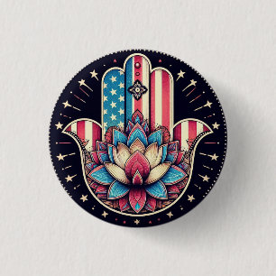 AMERICAN HAMSA BUTTON