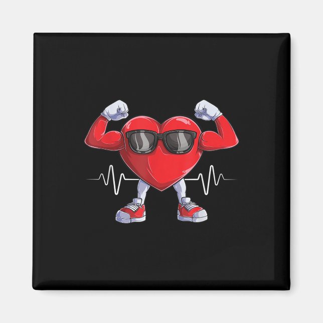 American Heart Disease Awareness Heart Month Heart Magnet (Vorne)