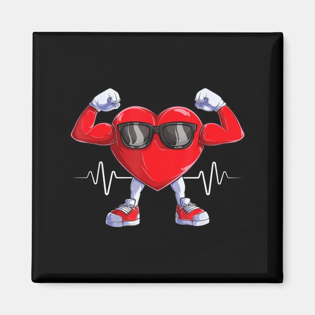 American Heart Disease Awareness Heart Month Heart Magnet (Vorne)