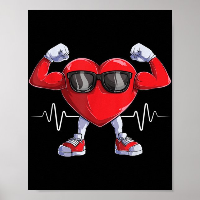 American Heart Disease Awareness Heart Month Heart Poster (Vorne)