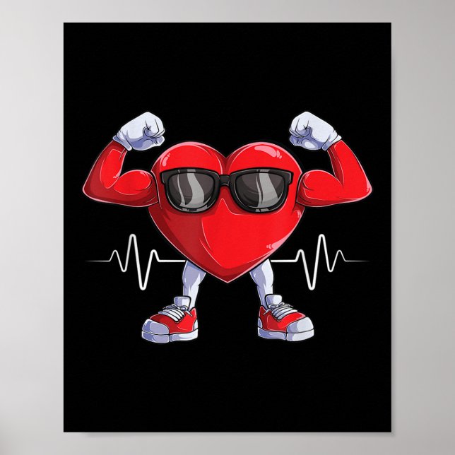American Heart Disease Awareness Heart Month Heart Poster (Vorne)