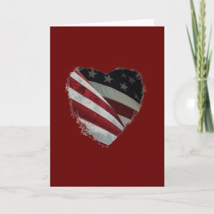 American Heart Flag Feiertagskarte