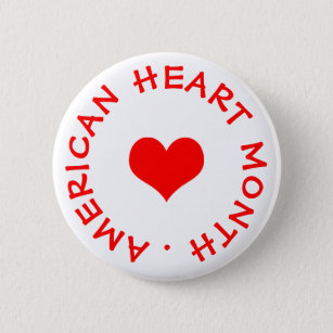 American Heart Month Button