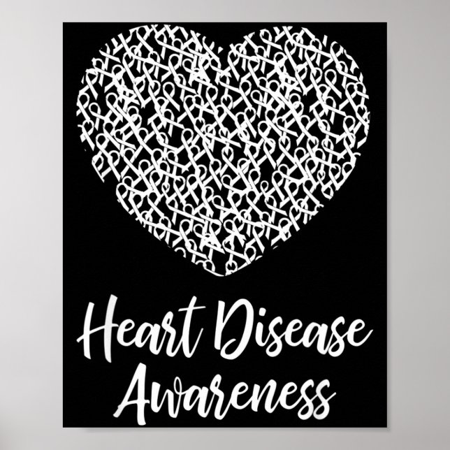 American Heart Month Suprt Tees Co Heart Disease A Poster (Vorne)