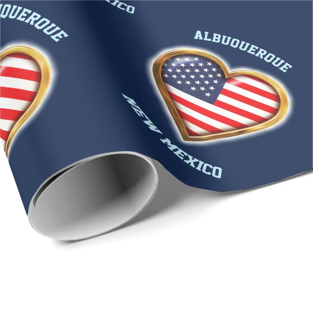 American Heart Wrapping Paper Geschenkpapier (Rolleneckpunkt)