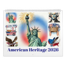 American Heritage 2026 Kalender|Freiheit & Unabhän
