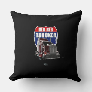 American Highway Big Rig Trucker Kissen