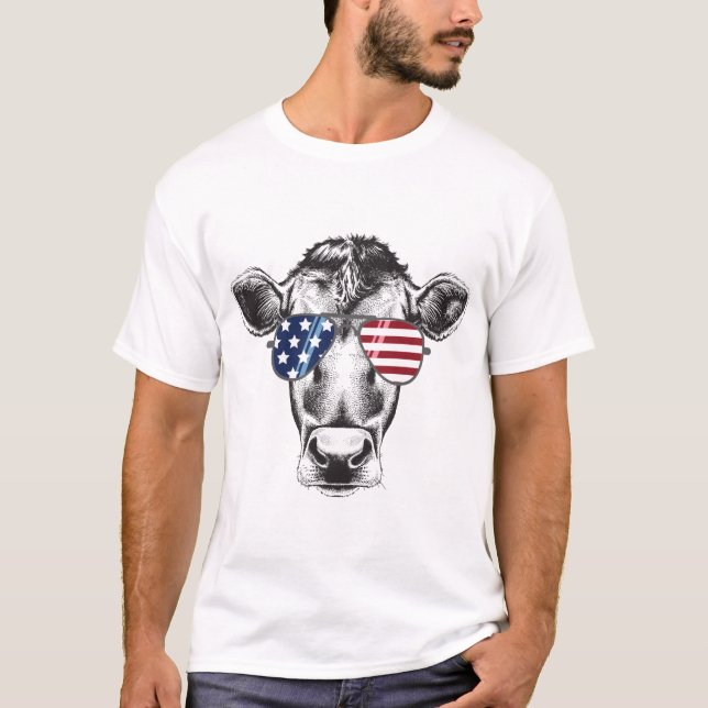 American Hipster Cow T-Shirt (Vorderseite)
