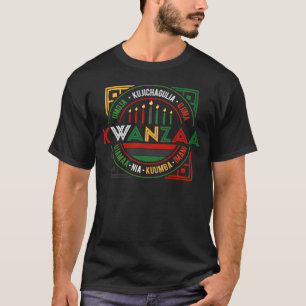 American Holiday oder Kwanzaa Kinara oder Kwan T-Shirt