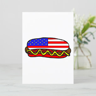American Hot Dog Food Einladung