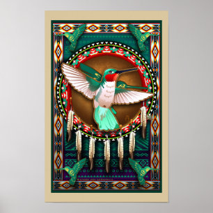 American Hummingbird Poster Art