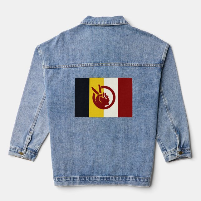 American Indian Movement  Jeansjacke (Rückseite)