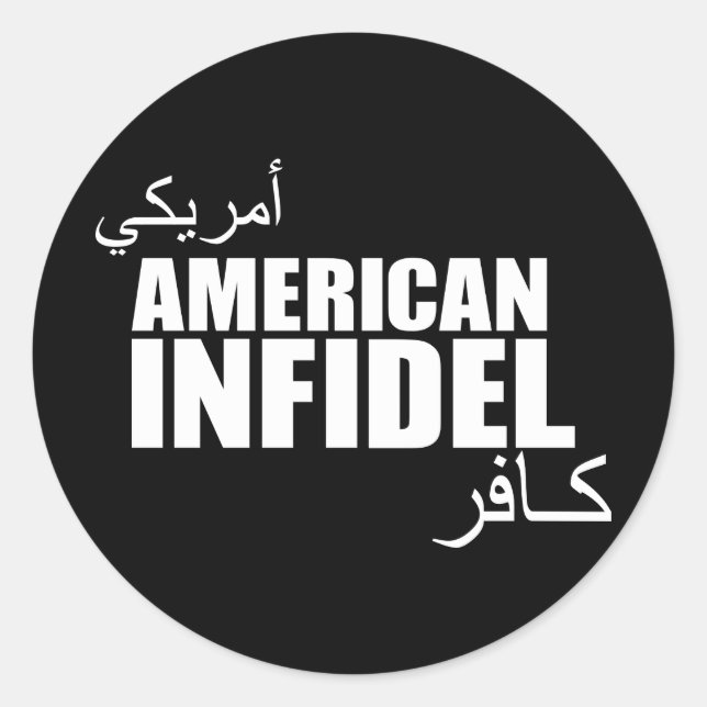 American Infidel Runder Aufkleber (Vorderseite)