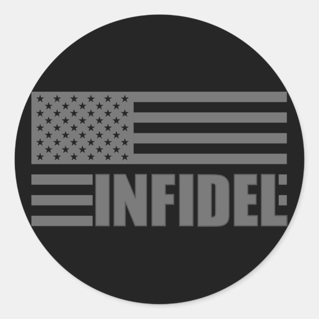 American Infidel Runder Aufkleber (Vorderseite)