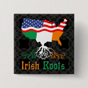 American Irish Roots Abzeichen Button
