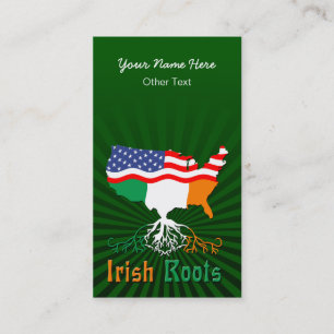 American Irish Roots Custom Business Cards Visitenkarte