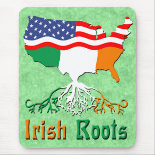 American Irish Roots Mousemat Mousepad