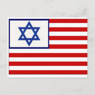American Israel Flag ~ Together We Stand ~ USA Postkarte