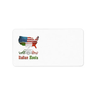 American Italian Address Labels Adressaufkleber