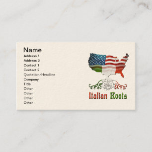 American Italian Business Cards Visitenkarte