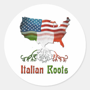 American Italian Roots Runder Aufkleber