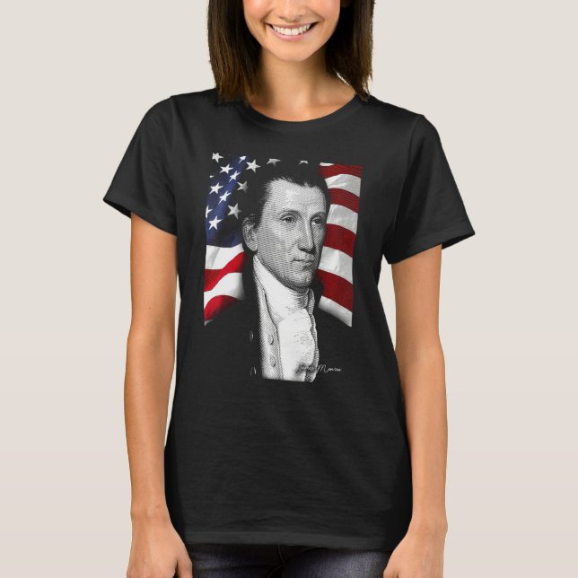 American james monroe Eyes Flag Country T-Shirt (Vorderseite)