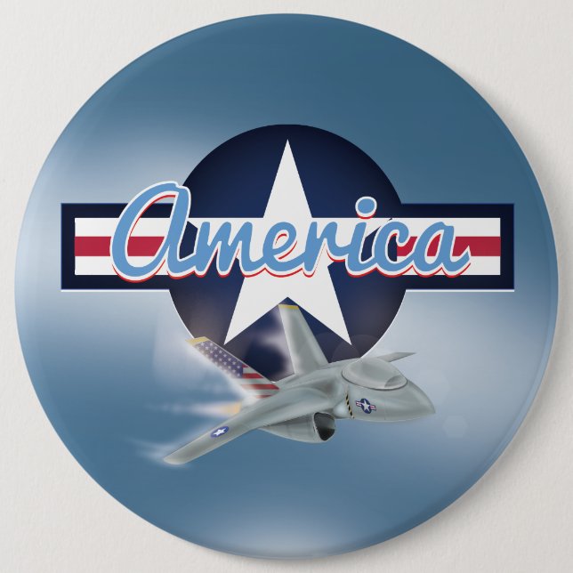 American Jet Fighter Button (Vorderseite)